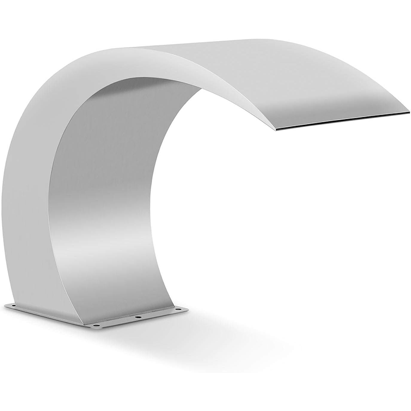 Pool Waterfall Shower Basin Stainless Steel 30 Cm Shower Basin With Base Waterfall Water Flow Stainless Steel Alloy