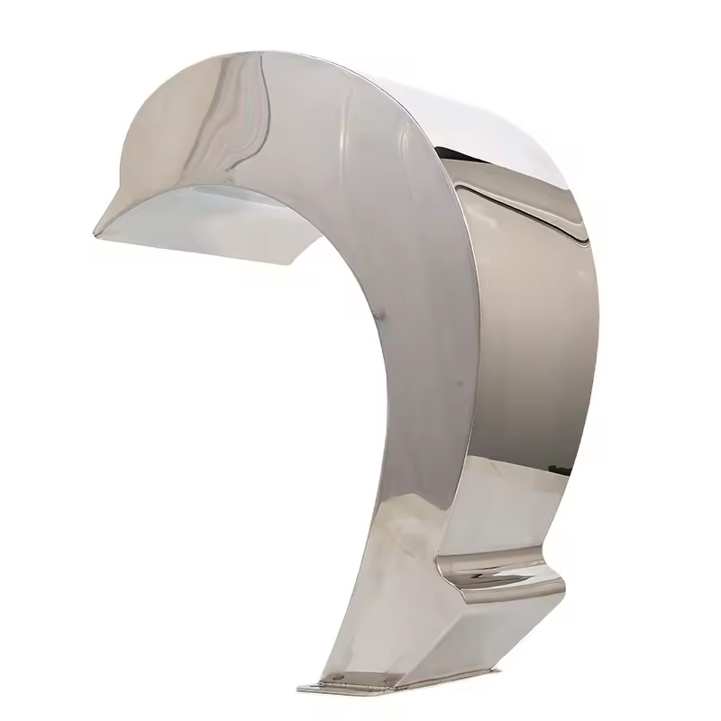 Stainless Steel Garden Water Feature Swimming Pool Waterfall Fountain - Outdoor Pond Waterfall for Pool Decoration, 60cm*30cm