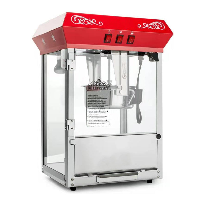 Hot Sale Red Bar Style Popcorn Commercial Machine Automated Popcorn Mobile Machine