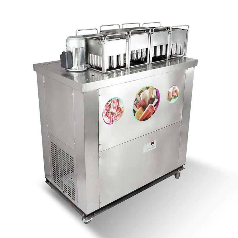 Commercial 4 Mold Sets Popsicle Machine 30 Pcs Lollipop Set Ice Lolly Machine Stainless Steel Ice Pop Maker for Bars, Cafes, Milktea Store, Snack Food Street