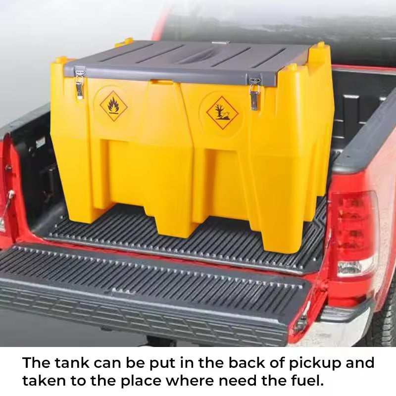 220L Plastic Portable Mini Dispenser Diesel Fuel Storage Transfer Tank With 12V Diesel Pump And Nozzle