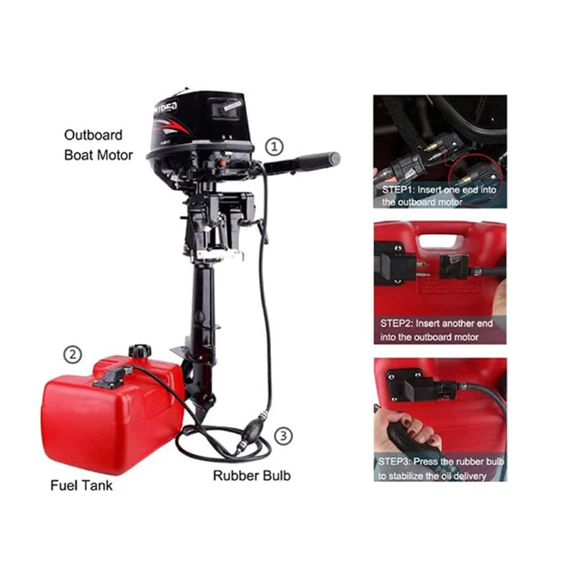 12L Boat Outboard Portable Fuel Tank Oil Box With Yamaha Connector Fuel Hose For Boats Yacht Engine