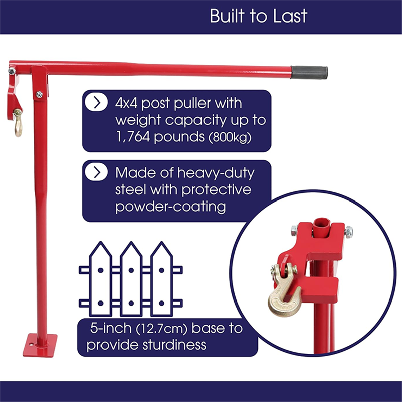T Post Puller Fence Post Puller - Wood Fence Post Puller 36 Inch T Post Remover and Stump Remover for Yard
