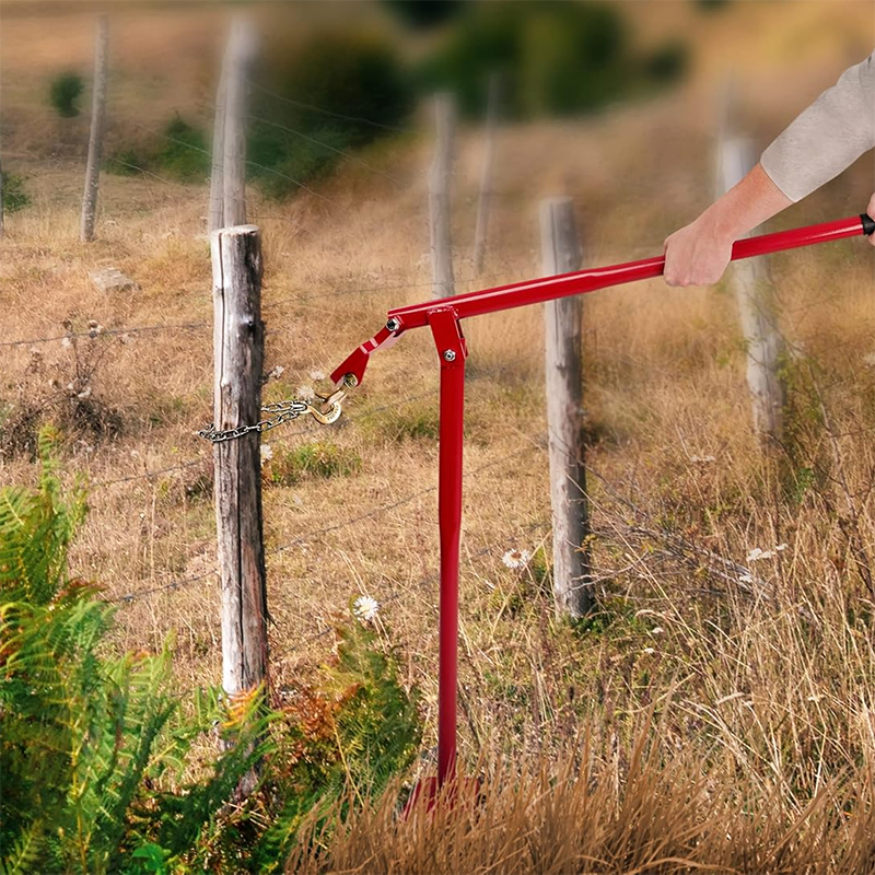 T Post Puller Fence Post Puller - Wood Fence Post Puller 36 Inch T Post Remover and Stump Remover for Yard