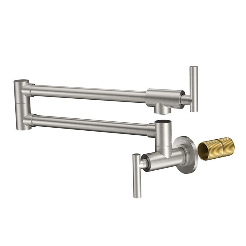 All-copper Wall-Mounted Single Cold Water Faucet, Kitchen Stove Water Tank Swing Folding Telescopic Faucet