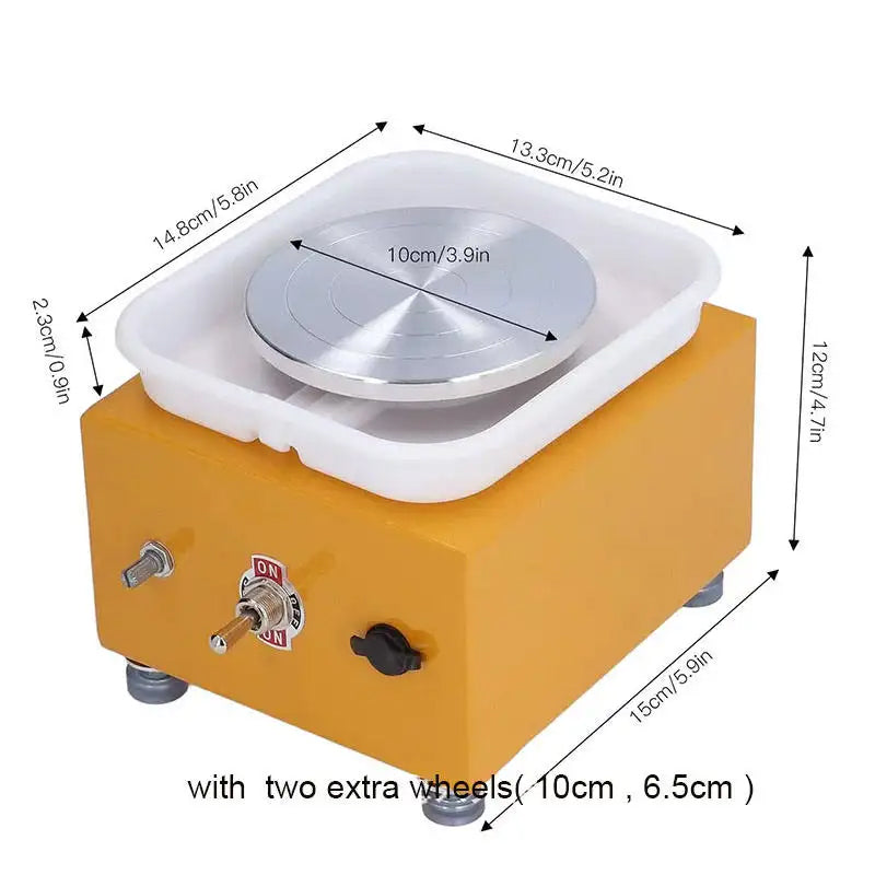 Mini Electric Pottery Wheel Machine Adjustable Speed 30W Small Style Electric Pottery Wheel Machine