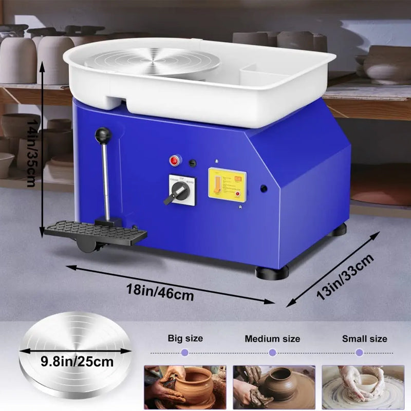 Clay Work Forming Machine Diy Ceramic Making Tool / Electric Pottery Lathes Wheel Ceramics Clay Potter