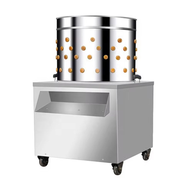 Chicken Poultry Plucker Stainless Steel Feather Plucking Machine with Wheels Defeather Hair Removal Machine