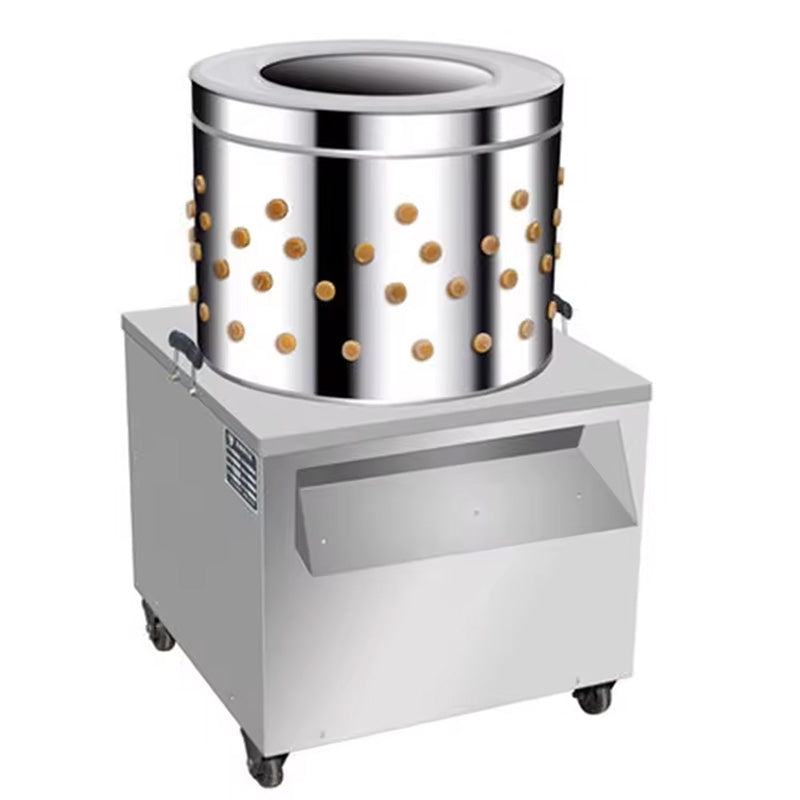Chicken Poultry Plucker Stainless Steel Feather Plucking Machine with Wheels Defeather Hair Removal Machine