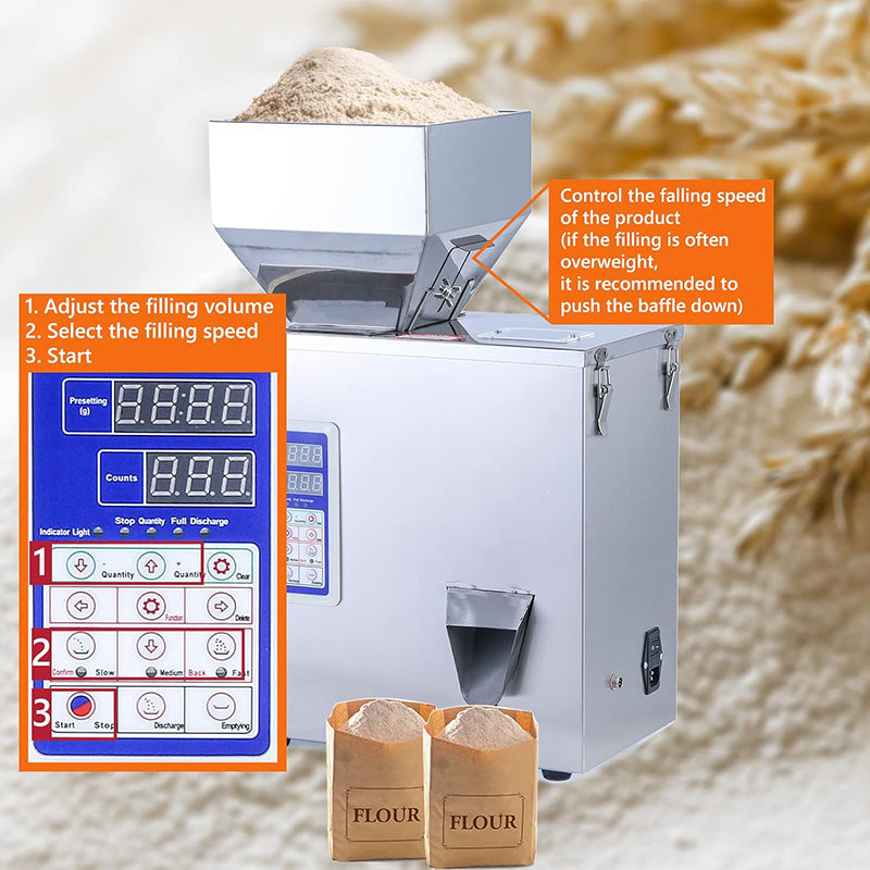 Powder Filling Machine 1-200G Particle Filling Machine Automatic Powder Particle Dispenser For Flour Beans