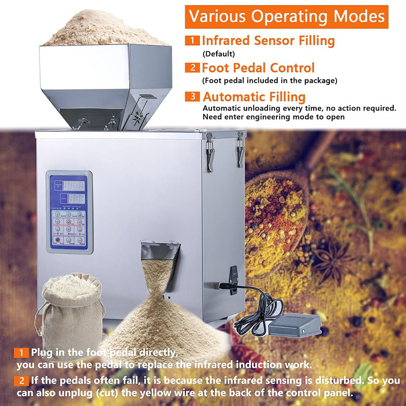 Powder Filling Machine 1-200G Particle Filling Machine Automatic Powder Particle Dispenser For Flour Beans