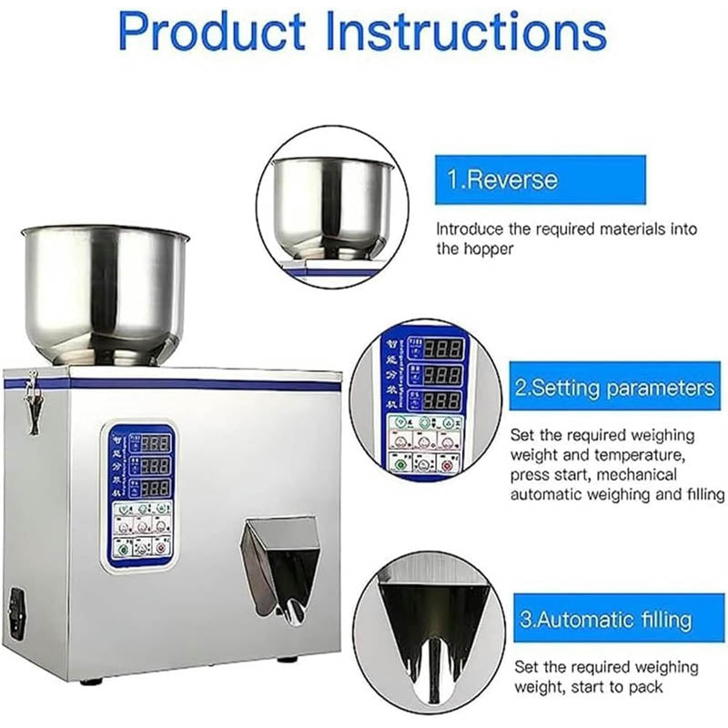 Powder Filling Machine with Stainless Steel Hopper Bottle Filling Machine filling range is 2-99g Automatic Intelligent