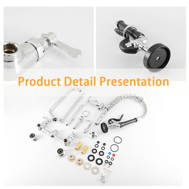 Commercial Kitchen Faucet, Restaurant And Hotel Faucet, High Pressure Hot And Cold Dishwashing Shower