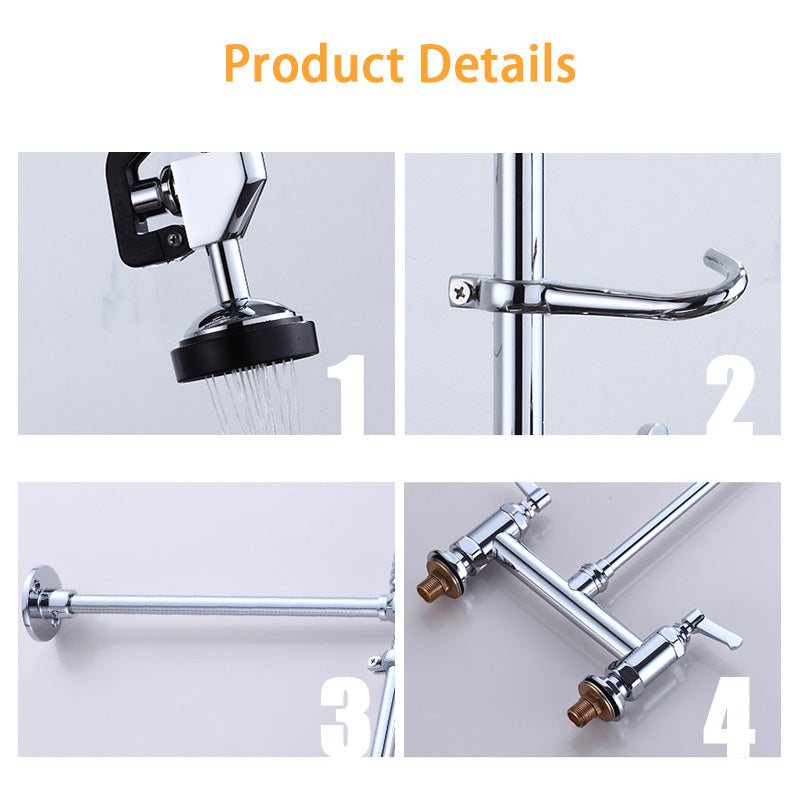 Kitchen Hot And Cold Water Faucet, Hand-Held Pre-Rinse Shower Spray Gun, High-Pressure Shower, Commercial Dishwasher