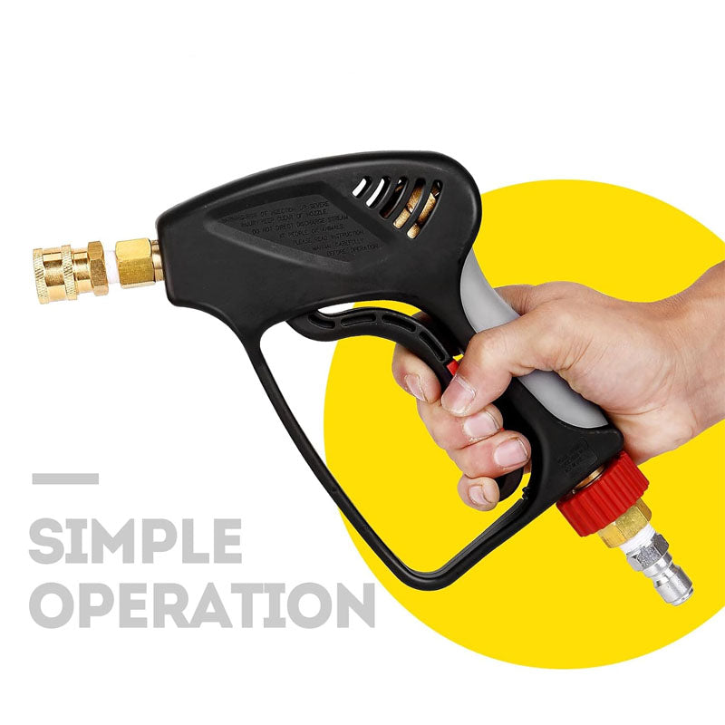 Pressure Washer Short Gun 5000 PSI 10.5 GPM with Nozzle Tips 3/8" Swivel USA-NPT Thread x Quick Socket