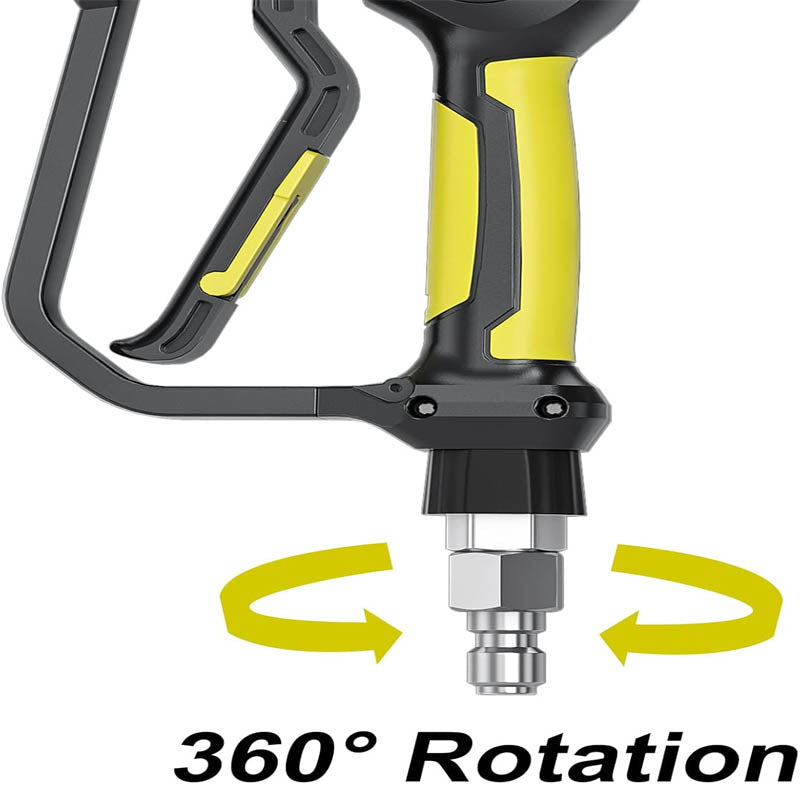 3600 PSI Pressure Washer Gun with 3/8'' Swivel Quick Connect Extension Wand M22 15mm and M22 14mm Fitting