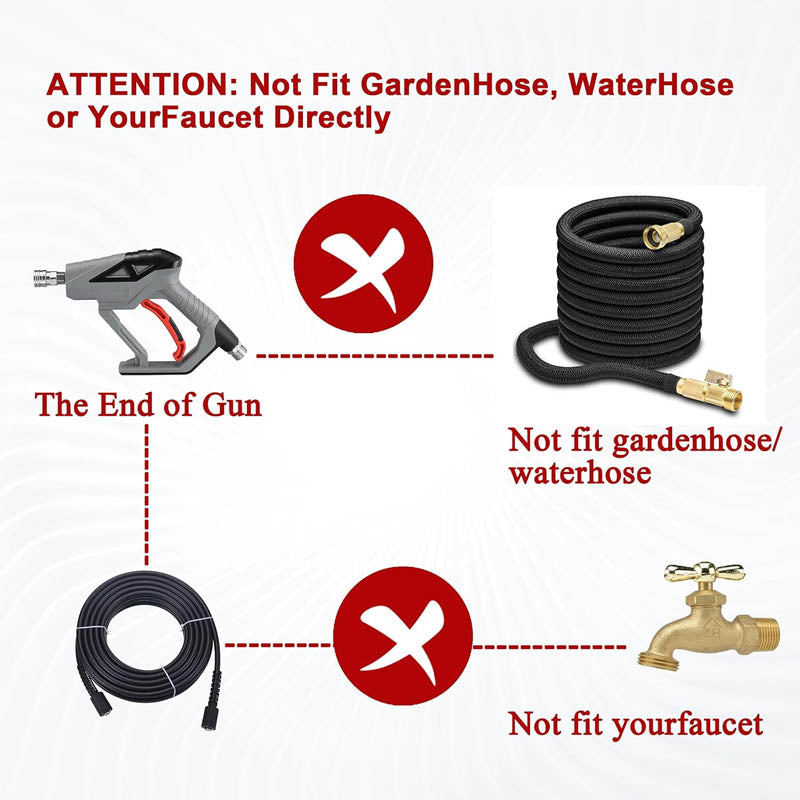 Pressure Washer Gun 4000 PSI Cannon Foam Blaster Power Washer with 1/4" Quick Connector 5 Pressure Washer Nozzle Tips