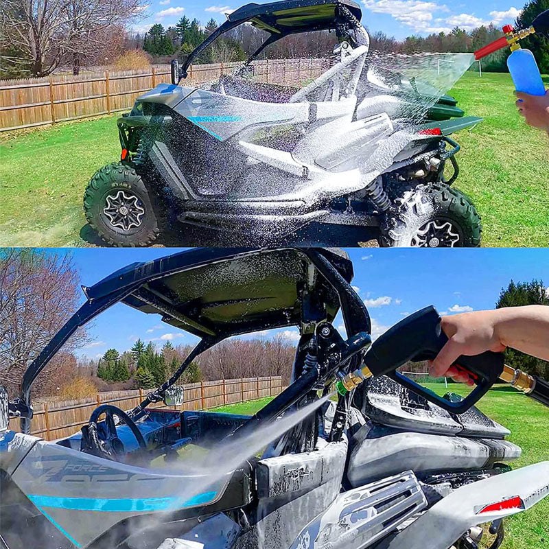 4000 PSI Pressure Washer Gun with Swivel Brass 3/8" Quick Connector Power Washer Handle with 5 Quick Connect Nozzles