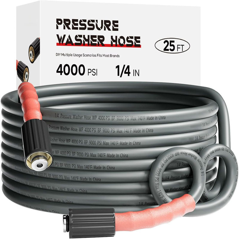Pressure Washer Hose 25FT 1/4" Kink Free M22-14mm Brass Thread ReplacementFor Most Brand Pressure Washers