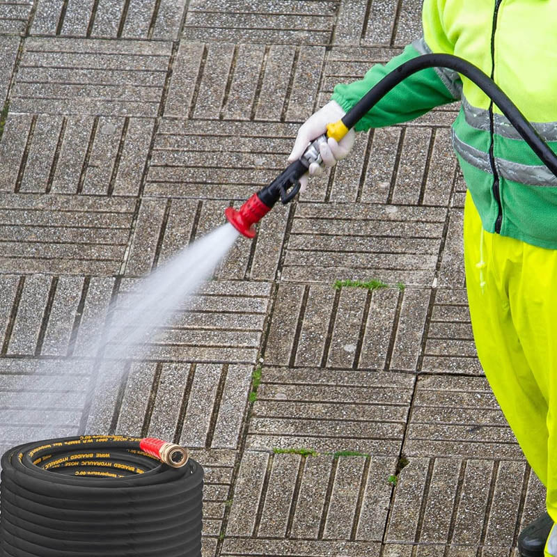 50FT Pressure Washer Hose with 3/8 Inch Quick Connect For Most Brand Pressure Washers, 4000 PSI
