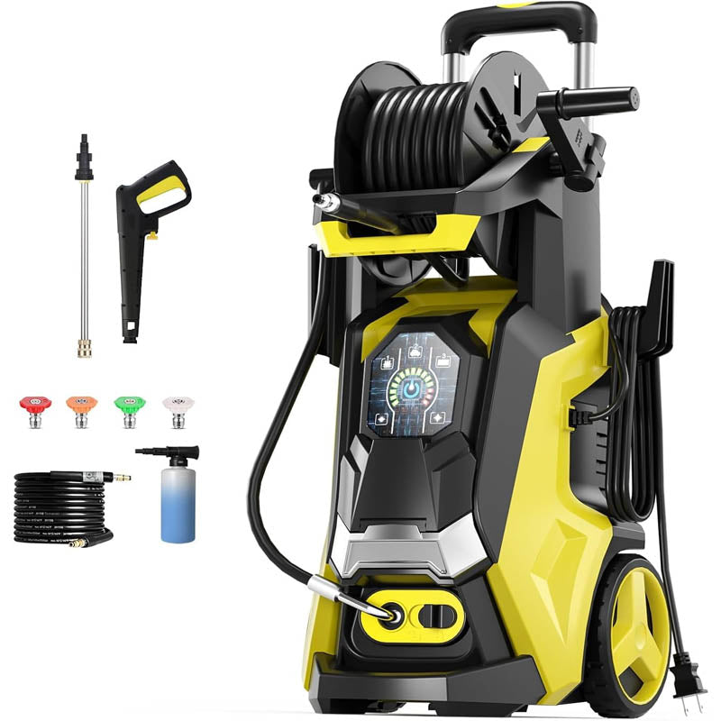 Pressure Washers 5000 PSI 3.3 GPM Power Washer Touch Screen Adjustable Pressure 4 Nozzles