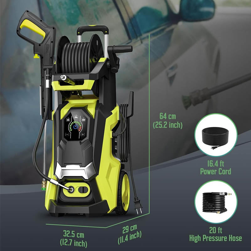 Pressure Washers 5000 PSI 3.3 GPM Power Washer Touch Screen Adjustable Pressure 4 Nozzles