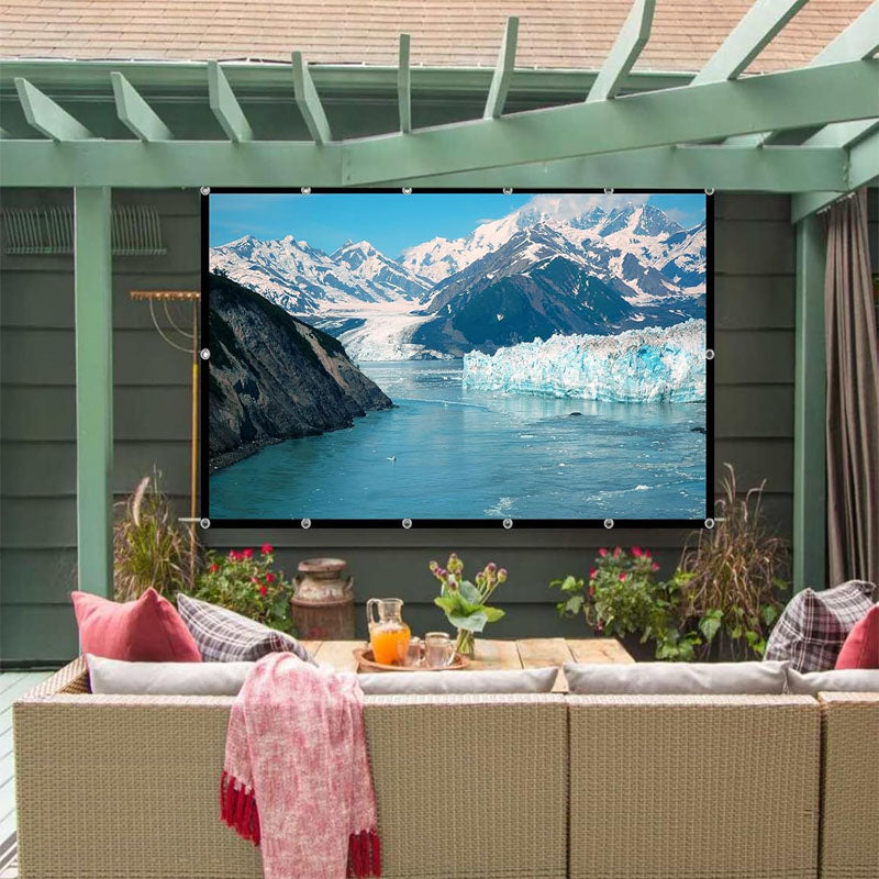 150 inch Projector Screen 16:9 HD Rear Front Movies Screen Indoor Outdoor Washable Anti-Crease