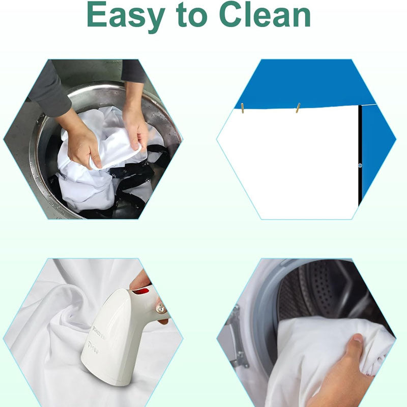 84 inch Projector Screen 16:9 HD 4K Portable Movies Screen Wrinkle-Free and Foldable for Home Theater Outdoor Indoor Support Double Sided Projection