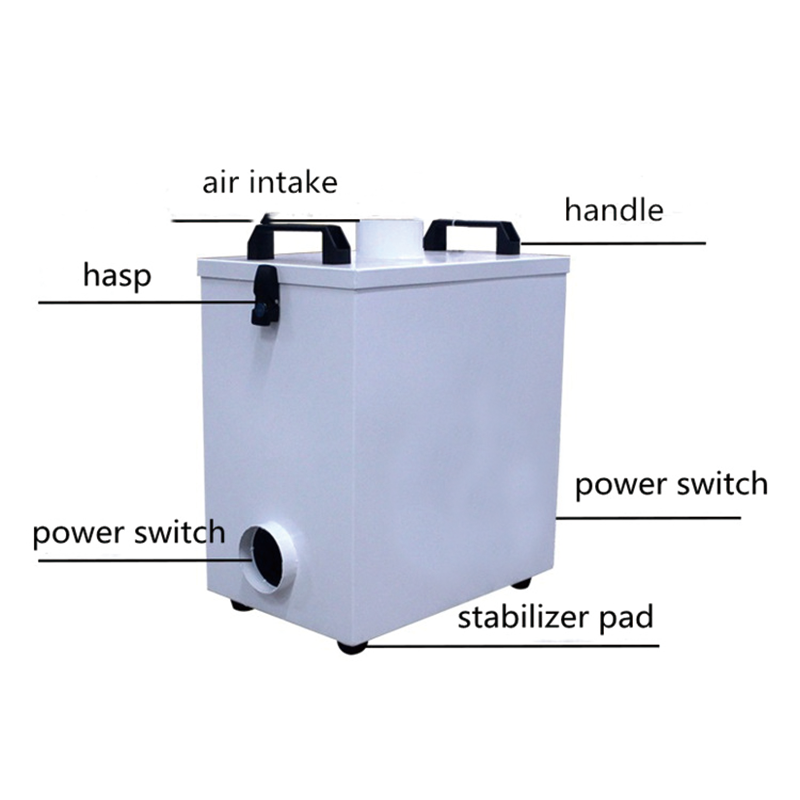 Pure Air Fume Smoke Air Purifer,80W,110V Fume Extractor,for Nail Salon, Laser Marking, Printing and Laser Engraving Smoke Filtration