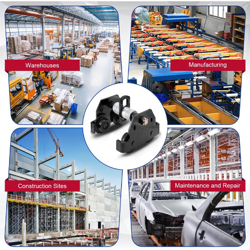 Anti-Collision Hand-Pull Trolley Hand-Push Trolley Monorail 3 Tons Lifting Crane