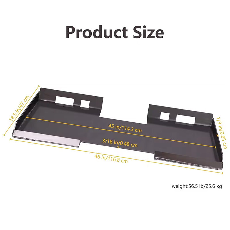 3/8" Top Bar Thick Quick Tach Attachment Mount Plate Compatible with Tractors Skid Steer Quick Attach Plate