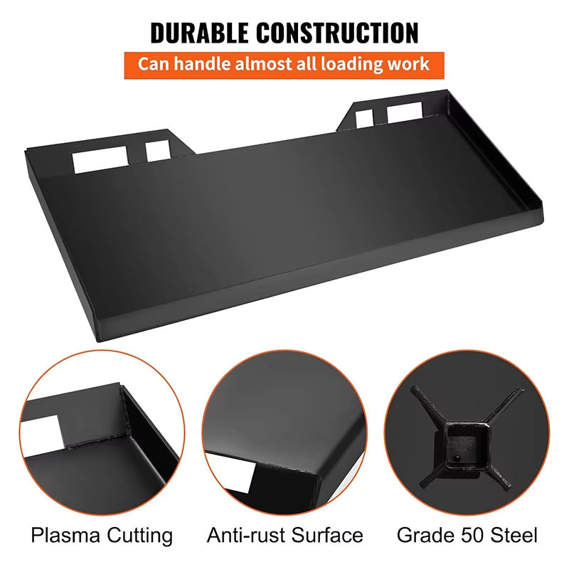 3/8" Top Bar Thick Quick Tach Attachment Mount Plate Compatible with Tractors Skid Steer Quick Attach Plate