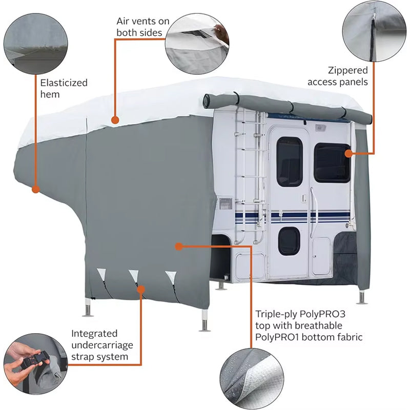Travel Caravan Cover 6' - 8' Motorhome Camper Waterproof Travel Cover Caravan Australian Rv Cover