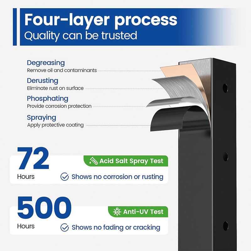 Railing Post Level Deck Stair Post,36"x2"x2",for 25-35 Degrees Stairway Adjustable Top Cable Railing Post Top Mount Stainless Steel Black Finish Wood Concrete Deck,Black