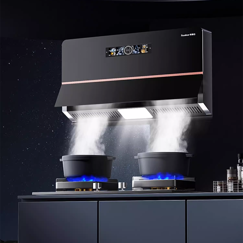 Five-Button Somatosensory Range Hood Household Smoke Extractor Ultra-Thin Small Range Hood Top Suction Small Size Kitchen Smoke Extractor