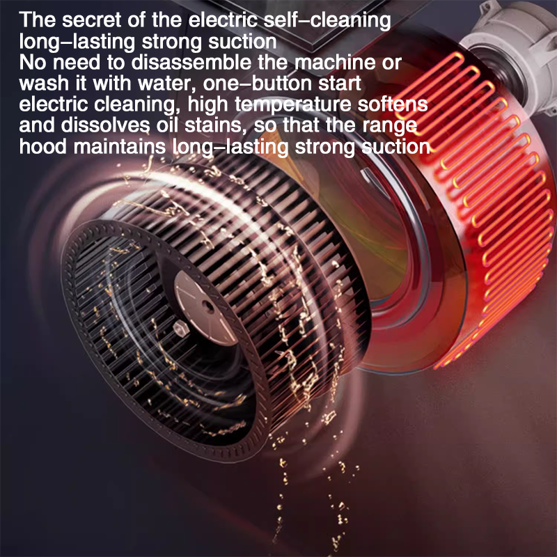 Five-Button Somatosensory Range Hood Household Smoke Extractor Ultra-Thin Small Range Hood Top Suction Small Size Kitchen Smoke Extractor