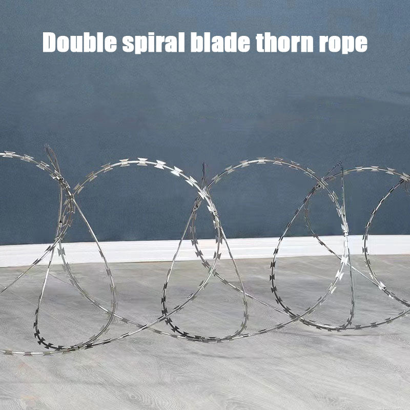 Stainless Steel Blade Barbed Rope, Fence Anti-Theft Anti-Climbing Thorns Anti-Theft Thorns
