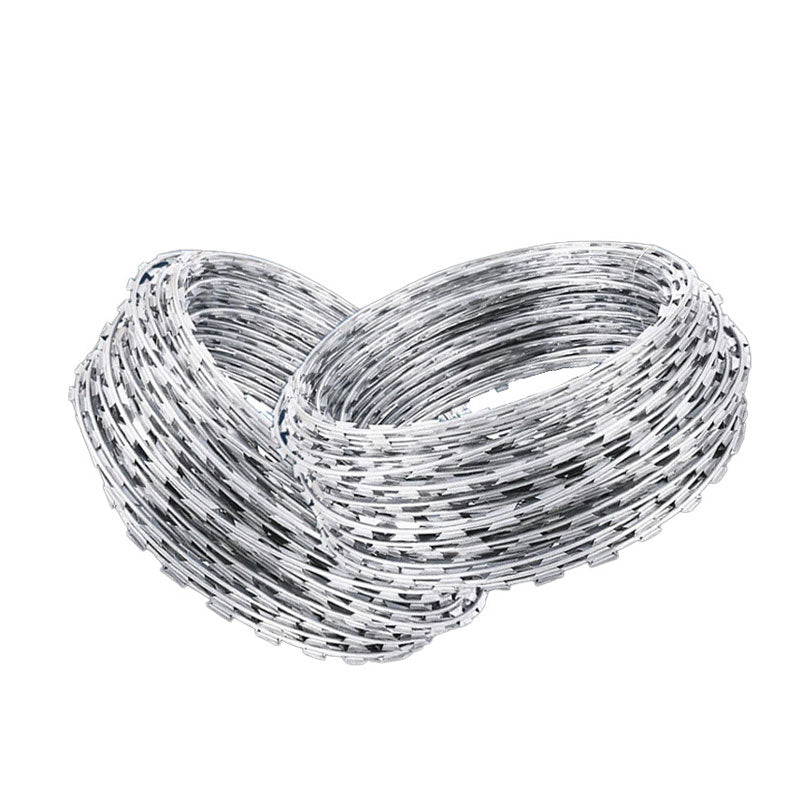 Blade Barbed Wire, Stainless Steel Blade Barbed Wire, Anti-Climbing Prison Wall Blade Barbed Wire Rolling Cage