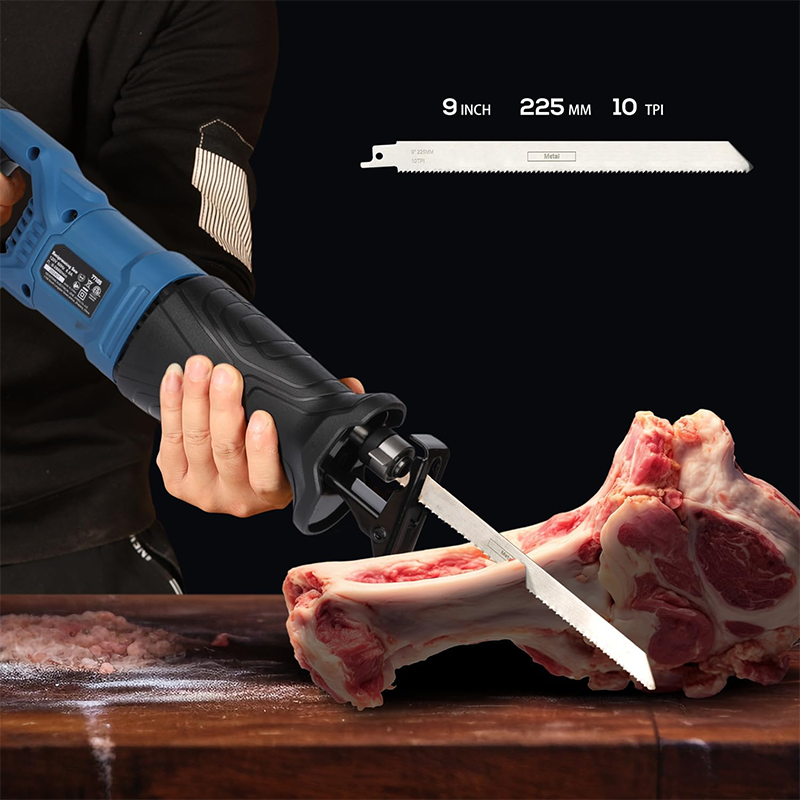 Reciprocating Saw, 6Amp 2800RPM Variable Speed Reciprocating Saw, Stroke Length 4/5" (20mm), 3-Piece Blade, Suitable for Wood, Soft Metal, PVC Pipe Cutting