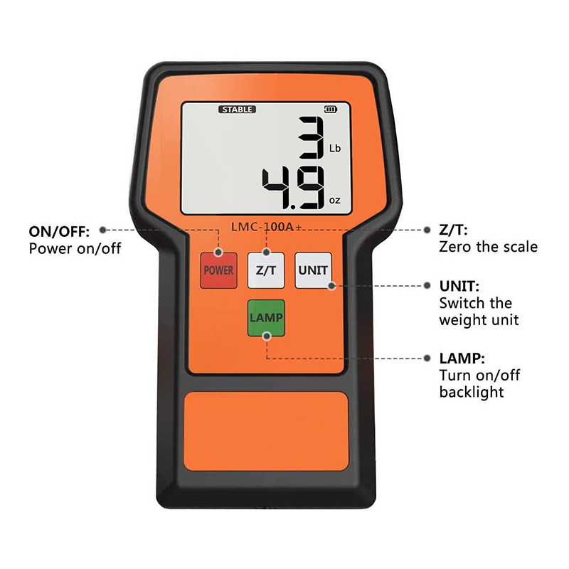 220Lbs Refrigerant Scale Electronic Freon Charging Recovery Weight Scale for HVAC with Case