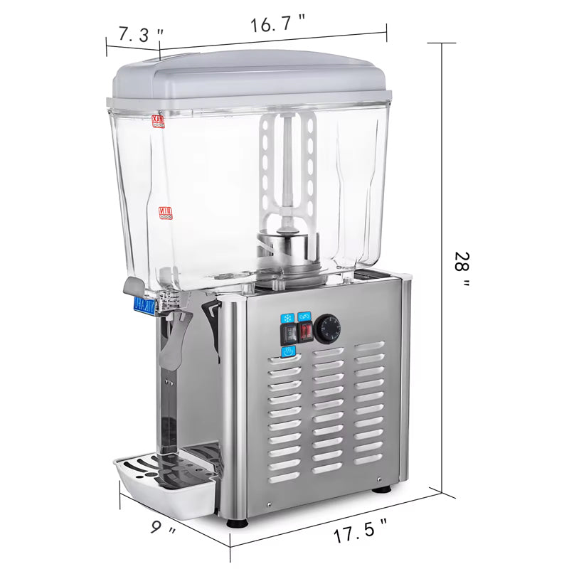 Automatic 18L 4.75Gal Single Tank Hot And Cold Drinks Dispenser Machine Commercial Juice Beverage Dispenser Machine