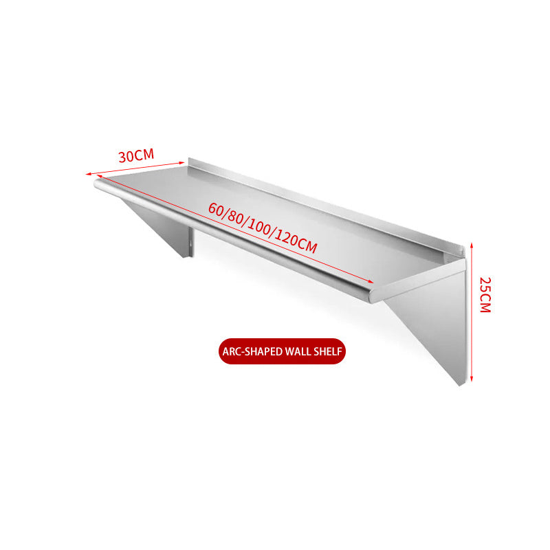 Stainless Steel Wall Rack Kitchen Thickened Multi-Function Wall-Mounted Storage Rack 201 Material Stainless Steel Wall Rack