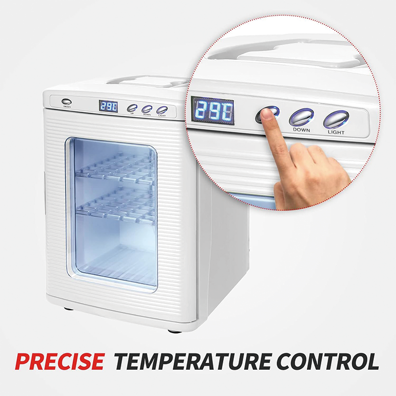 Reptile Incubator, 25L Portable Reptile Scientific Lab Incubator with 5°C-60°C, 12V/110V Work for Small Reptiles (White)