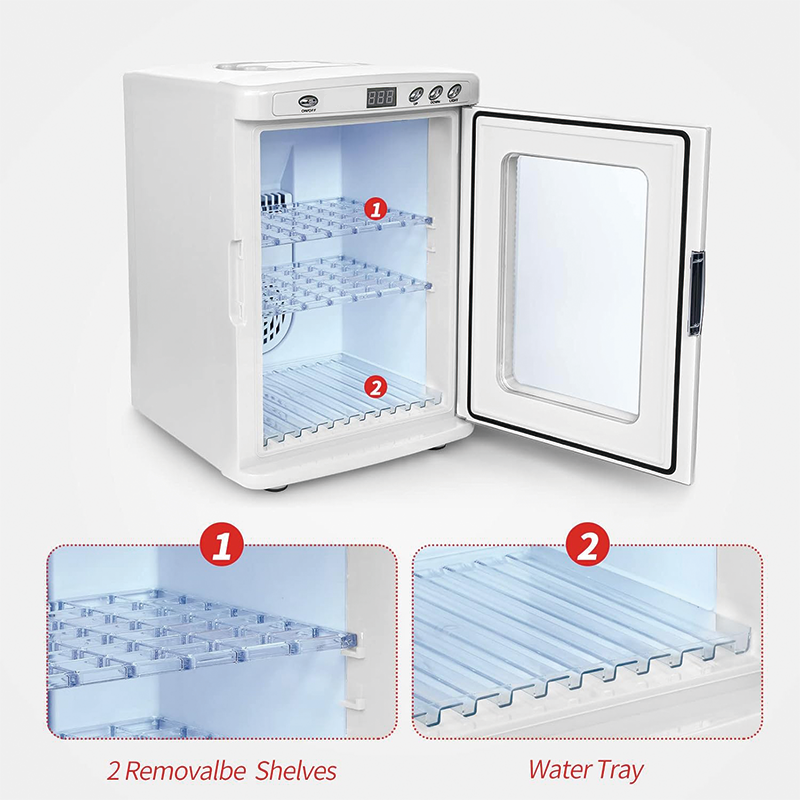 Reptile Incubator, 25L Portable Reptile Scientific Lab Incubator with 5°C-60°C, 12V/110V Work for Small Reptiles (White)