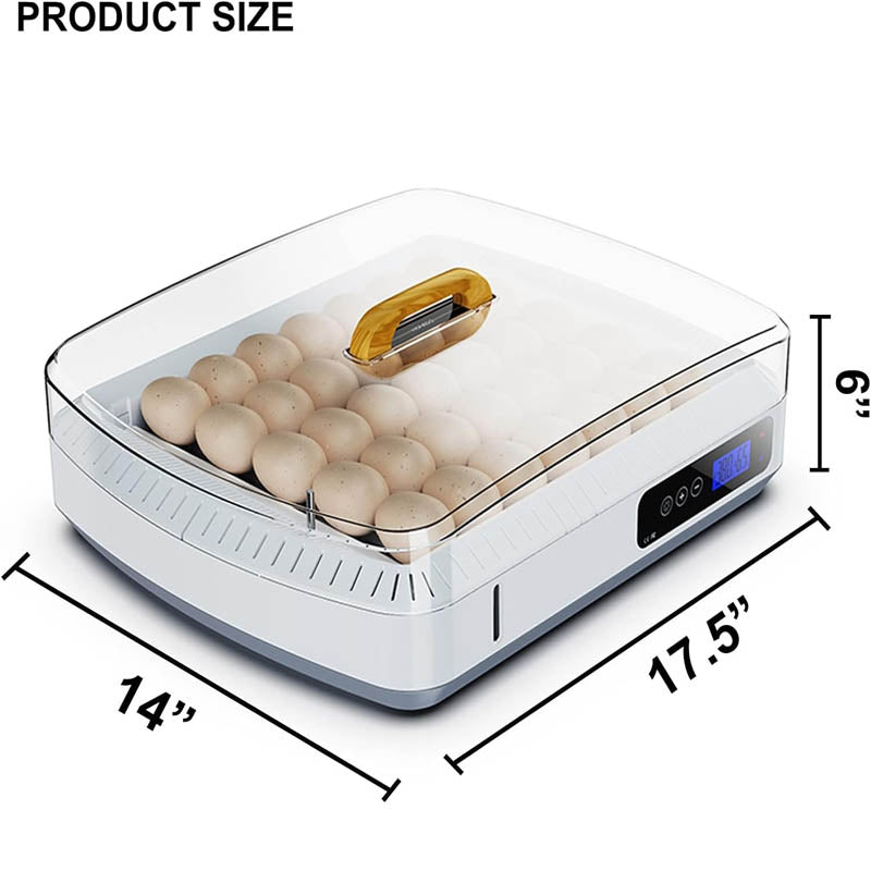 35 Egg Incubator Reptile Incubator with Automatic Egg Turning and Humidity Control for Chicken Duck Goose Quail