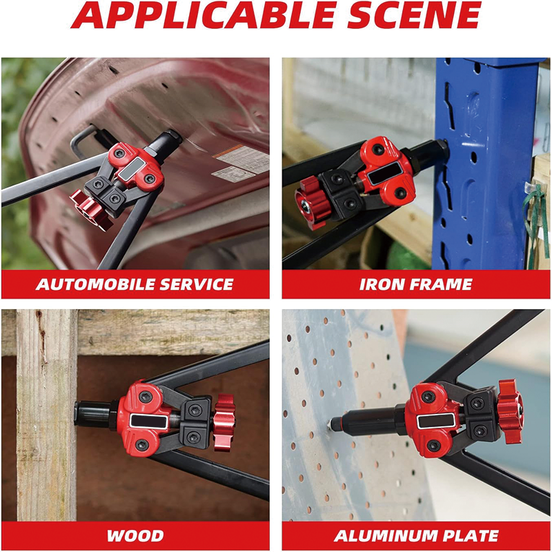 13" Rivet Nut Tool, Rivnut Tool Kit with a Step Drill Bit & 15 Rivet Nuts Assortment Kit 9 Metric Mandrels