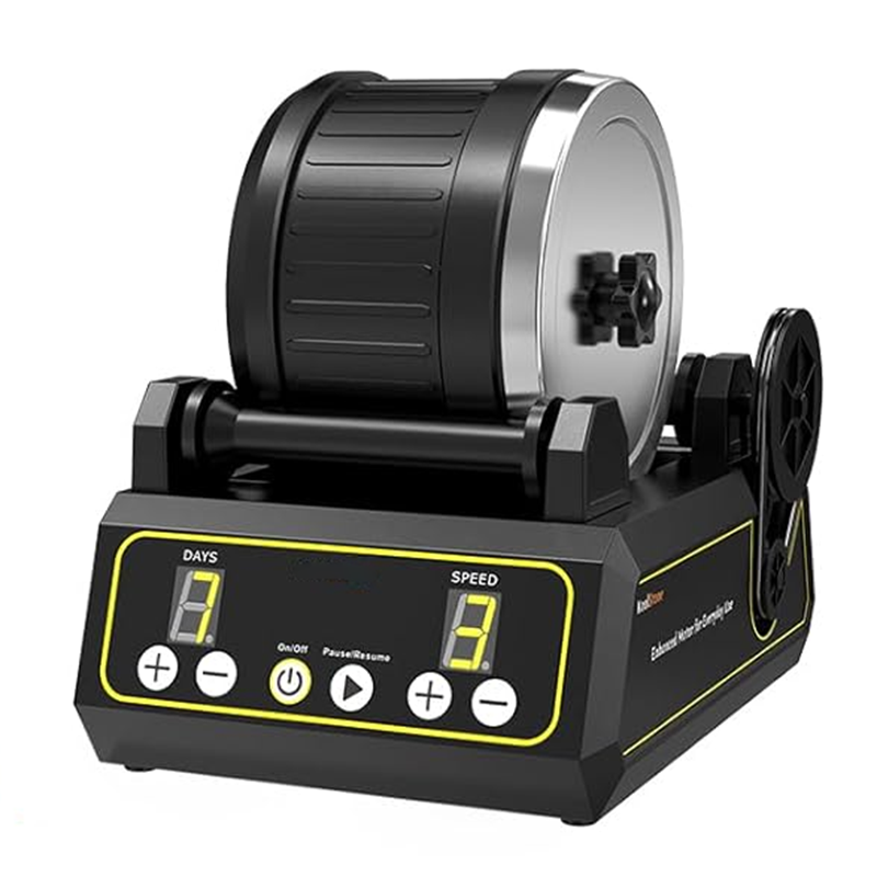 Rock Tumbler - Professional Large Capacity 2.5 lbs, Adjustable Timer and Speed, Comes with Full Accessories and Memory Function, Great for Adults and Kids
