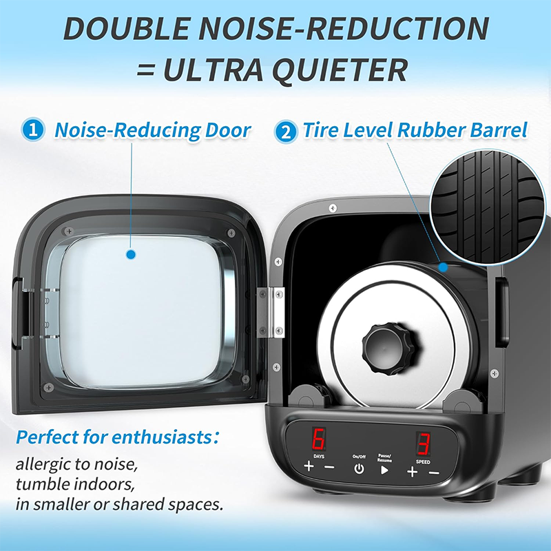 K2 Elite Professional Rock Polisher Kit, Ultra Quiet, Cutting-Edge Brushless Motor Rock Polisher for Adults and Rock Collectors, Noise Reduction, Extra Large 3-Pound Bucket, Great STEM Gift for All Ages