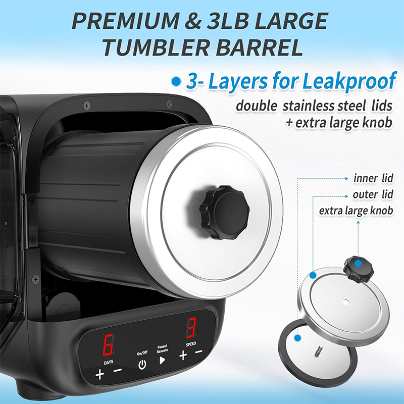 K2 Elite Professional Rock Polisher Kit, Ultra Quiet, Cutting-Edge Brushless Motor Rock Polisher for Adults and Rock Collectors, Noise Reduction, Extra Large 3-Pound Bucket, Great STEM Gift for All Ages