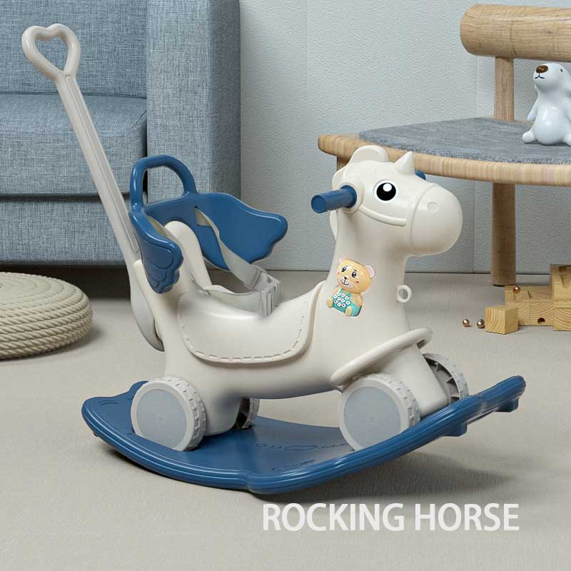Wooden Rocking Horse For Children, Dual-Purpose Baby Rocking Chair, Yo-Yo Car